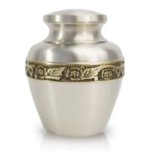 Brass pewter cremation urn by Angels Urned