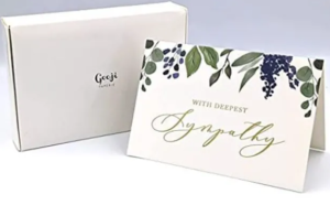 Blue Garden-Gooji sympathy card.